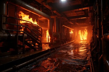 Machinery extracting oil from deep underground reservoirs