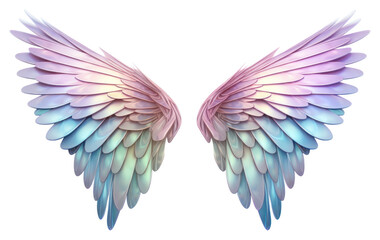 PNG Wings iridescent angel white background lightweight.