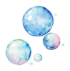 bubbles watercolor digital painting good quality