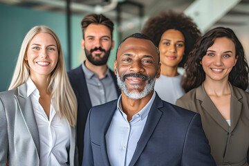 Fototapeta premium Group portrait of smiling business people