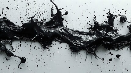 Unrestrained Creativity: Black Ink Spills with Raw Energy