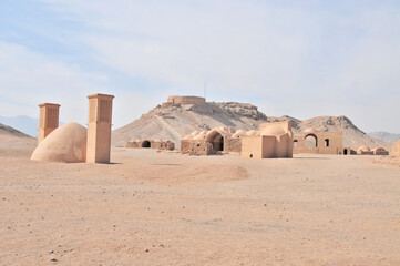 A Tower of Silence built by Zoroastrians for excarnation in Yazd, Iran