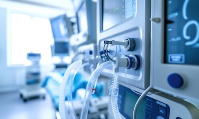 Close up photo of medical device used in contemporary healthcare facility AI generative