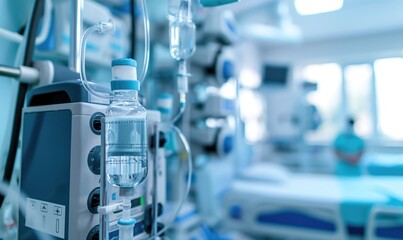 Close up photo of medical device used in contemporary healthcare facility AI generative