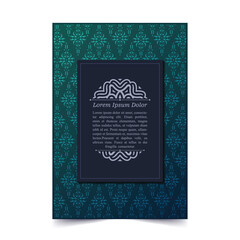 colorful ornament greeting card vector template