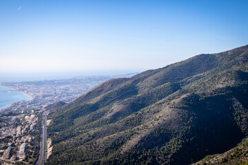 Obraz premium Aerial Panoramic View of Costa del Sol, Benalmadena, Malaga, Spain