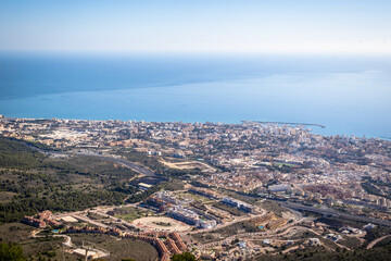 Obraz premium Aerial Panoramic View of Costa del Sol, Benalmadena, Malaga, Spain