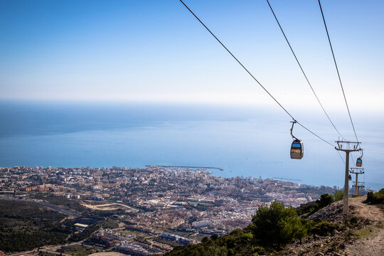 Image of cableway at Benalmadena, Andalusia, Spain