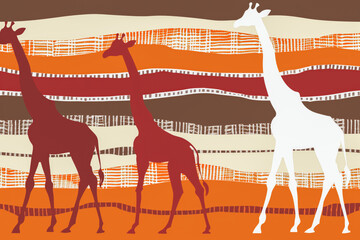 Giraffe texture pattern seamless repeating brown burgundy white orange.