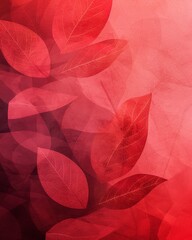Abstract overlay of translucent red leaves with soft texture