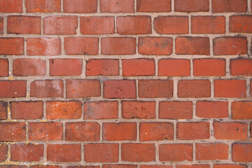 Wall made of modern red brick