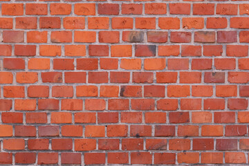 Wall made of modern red brick