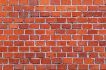 Wall made of modern red brick