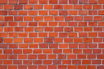 Wall made of modern red brick
