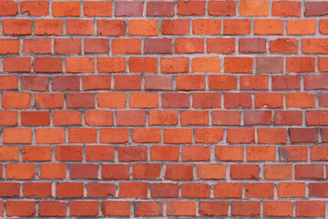 Wall made of modern red brick