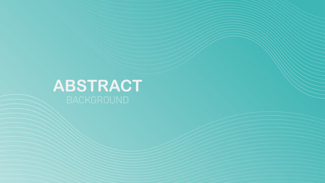 Subtle Editable Vector Teal Wavy Lines Abstract Background Template