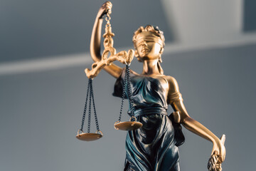 Lady Justice with balance scales , Legal Concept