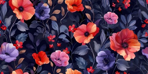 Background with garden flowers