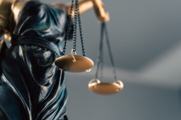 Lady Justice with balance scales , Legal Concept