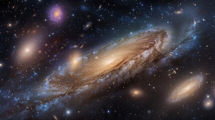 The Andromeda galaxy, also known as M31, is a spiral galaxy approximately 25 million light-years...