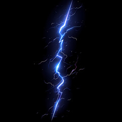 A dynamic and dramatic lightning storm scene with a focus on nature's raw power. - obrazy, fototapety, plakaty