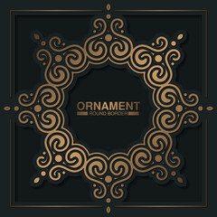 Luxury gold border pattern background