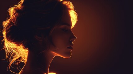 A subtle glow highlighting a woman's silhouette, representing empowerment.