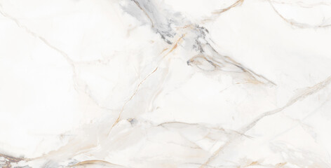 white statuario marble texture background with brown vines. natural Carrara white marble for ceramic tile design.