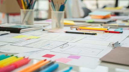 Branding elements. showcasing company logo, marketing materials, and branding collateral