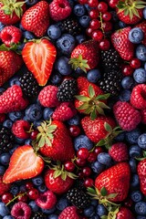 assorted berries and fruits Generative AI