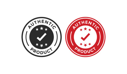 Authentic product badge logo stamp or seal sticker design collection. Suitable for business, product label and information 