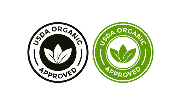 USDA organic logo vector template. Suitable for product label