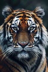 Set of tiger art posters, abstract modern concept art