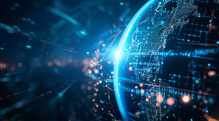 Obraz premium Concept of interconnectedness and the importance of global communication