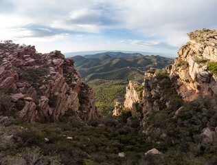 Mirador del Garbí, situado en Parque Natural de la Sierra Calderona (Valencia - España)