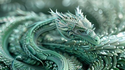 Fototapeta premium Fantasy art dragon design