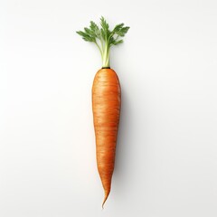 Fresh carrot with green leaves