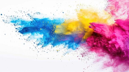 2024 typography for holi festival background and banner isolated on white background