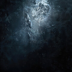 Dark blue textured concrete background with light effect from above. Generated by AI
