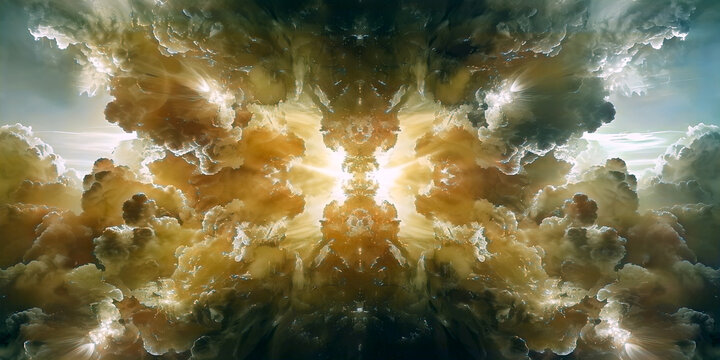 visualization of fractal realms heavan, ai generated.