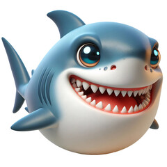 cute & funny cartoon animal blue shark fish underwater character clipart, ocean water predator clip art design