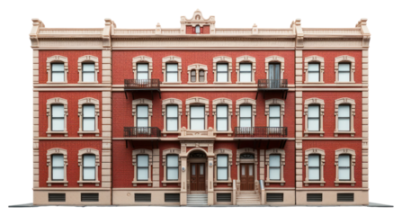 PNG Brick old apartment building architecture facade house.