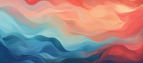 Colorful wave of water painting