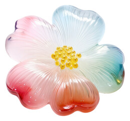 PNG Glitter of 3d jelly flower jewelry petal plant.