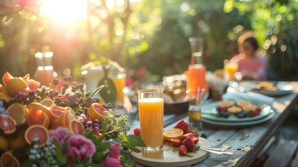 outdoor brunch generative ai