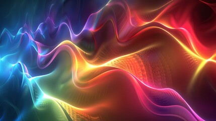 Obraz premium Colorful abstract light wave background