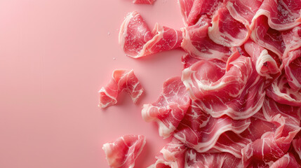 Fresh pork meat,copy space 
