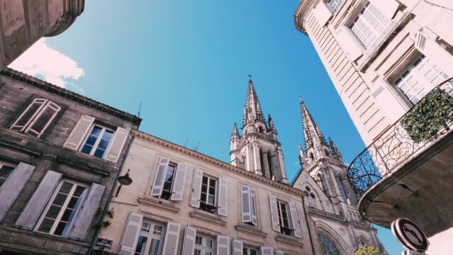 View on a church in the bordeaux city