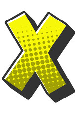 Comic Halftone Alphabet Letter and Number