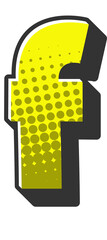 Comic Halftone Alphabet Letter and Number
